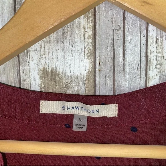 41 Hawthorn Red Dot High Low Button Down - Picture 6 of 6